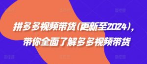 拼多多视频带货(更新至2024),带你全面了解多多视频带货-私藏资源社