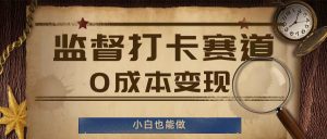 监督打卡赛道,0成本变现,小白也可以做【揭秘】-私藏资源社