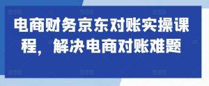 电商财务京东对账实操课程,解决电商对账难题-私藏资源社
