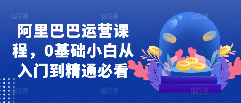 阿里巴巴运营课程，0基础小白从入门到精通必看-私藏资源社