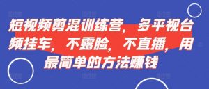 短视频剪混训练营,多平视台频挂车,不露脸,不直播,用最简单的方法赚钱-私藏资源社