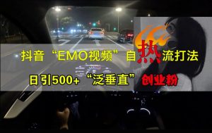 抖音EMO视频自热打法,日引500+“泛垂直”创业粉-私藏资源社