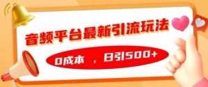 音频平台最新引流玩法,0成本,日引500+【揭秘】-私藏资源社