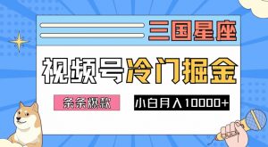 2024视频号三国冷门赛道掘金,条条视频爆款,操作简单轻松上手,新手小白也能月入1w-私藏资源社