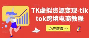 TK虚拟资源变现-tiktok跨境电商教程-私藏资源社