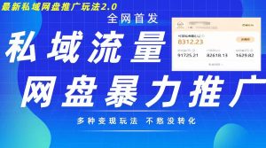 最新暴力私域网盘拉新玩法2.0,多种变现模式,并打造私域回流,轻松日入500+【揭秘】-私藏资源社