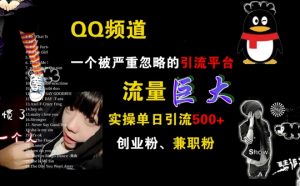 QQ频道,一个被严重忽略的引流平台,流量巨大 实操单日引流500+创业粉兼职粉【揭秘】-私藏资源社
