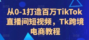 从0-1打造百万TikTok直播间短视频,Tk跨境电商教程-私藏资源社