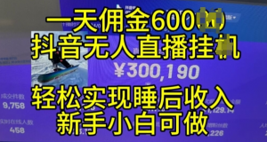 2024年11月抖音无人直播带货挂JI,小白的梦想之路,全天24小时收益不间断实现真正管道收益【揭秘】-私藏资源社